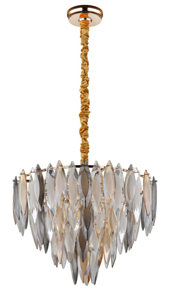 Kronleuchter ELINOR in goldfarben aus Metall