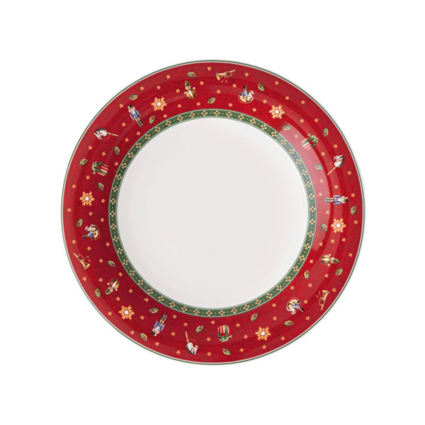 Speiseteller Toy\\\'s Delight in rot aus Bone China