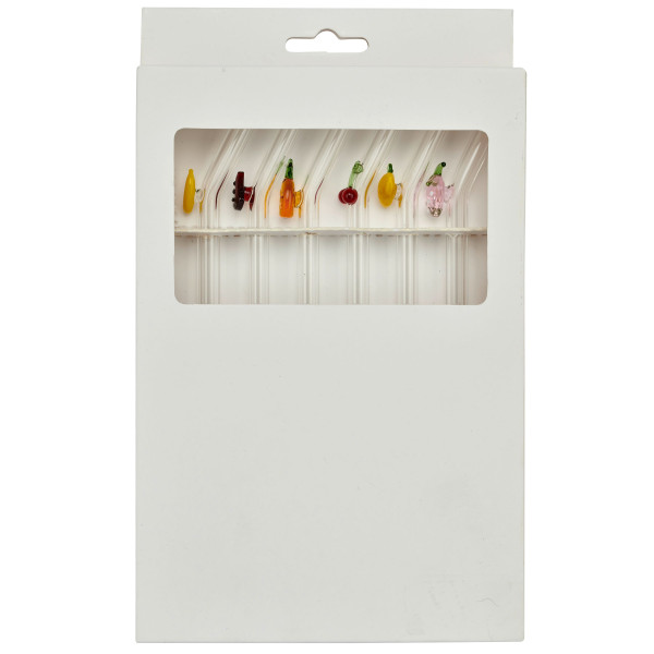 Trinkhalm SUNSHINE in bunt aus Glas