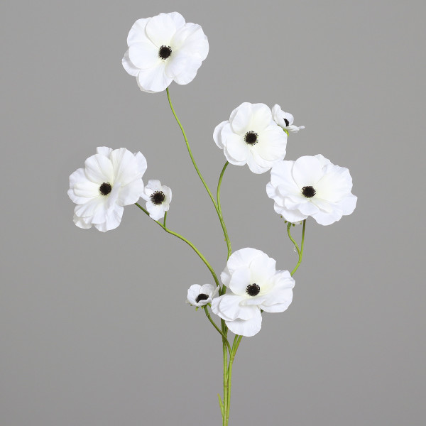Kunstblume ANEMONE in weiß aus Kunststoff