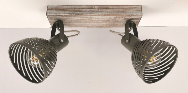Wand-/Deckenspot MORI in grau aus Metall