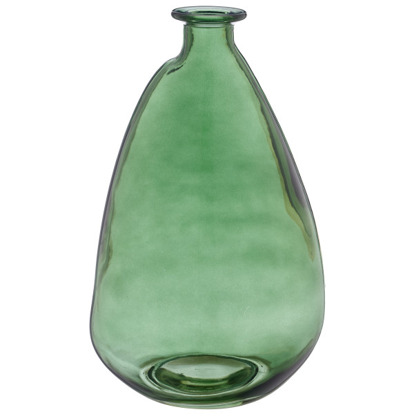 Vase ORGANIC in grün aus Glas