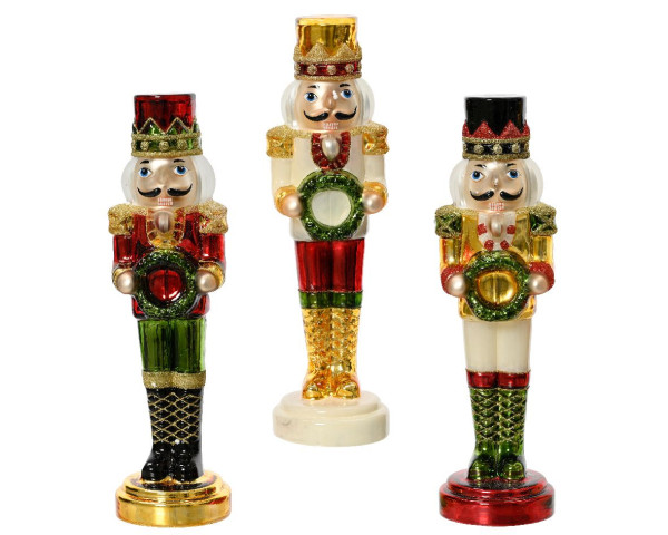 Nussknacker in mehrfarbig aus Glas