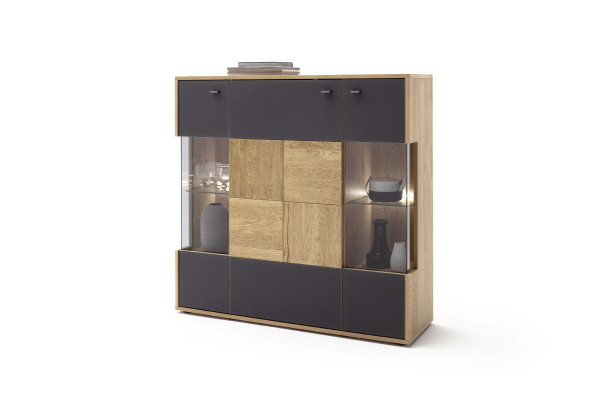 Highboard VALENCIA in Eiche Bianco