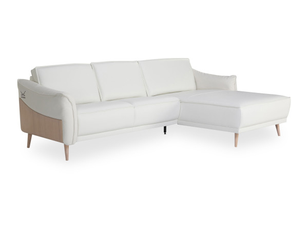 Polsterecke SANSIBAR SALTUM in snowwhite aus Leder