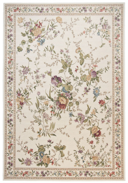 Webteppich in creme aus Mischgewebe
