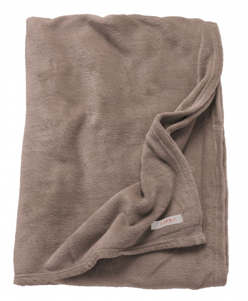Plaid ESPRIT E-MELLOWS in beige aus Polyester