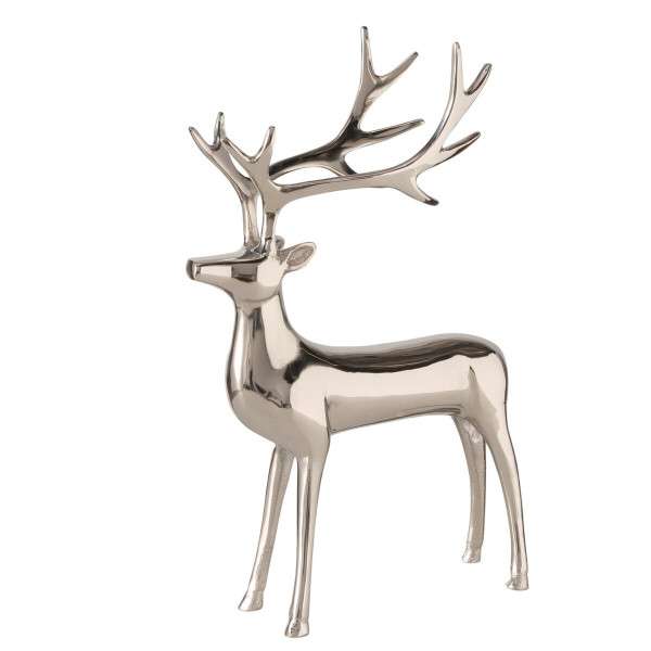 Hirsch GERRITO in silberfarben aus Aluminium