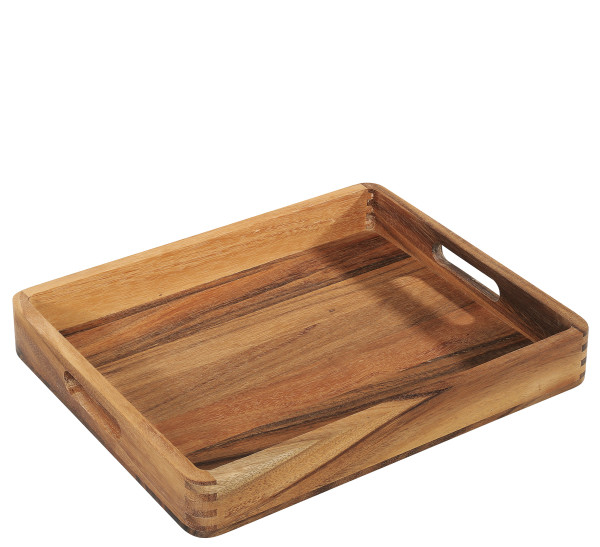 Tablett ZASSENHAUS in braun aus Holz