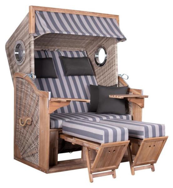 Strandkorb GREENLINE 135 XL in braun aus Akazie