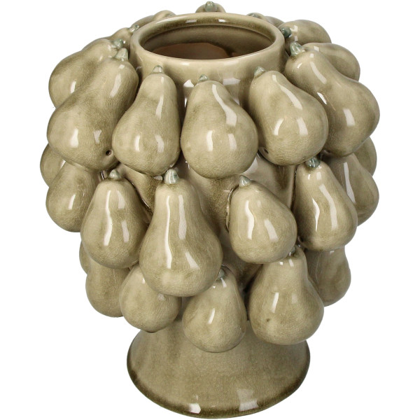 Vase PEARS in beige aus Steingut
