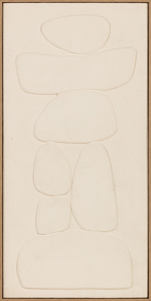 Gemälde STONE HARMONY in beige aus Holz