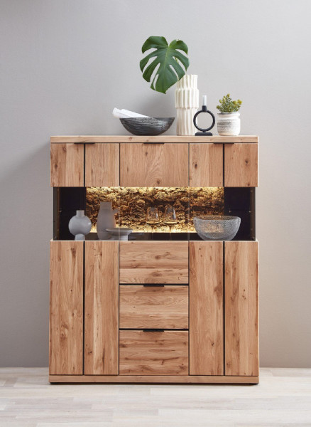 Highboard HARPER WINBURG in Wildeiche aus Massivholz