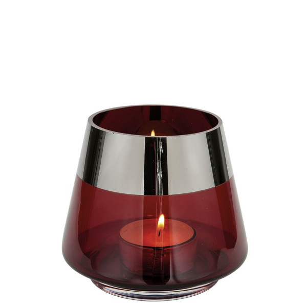 Teelichthalter JONA in rot aus Glas