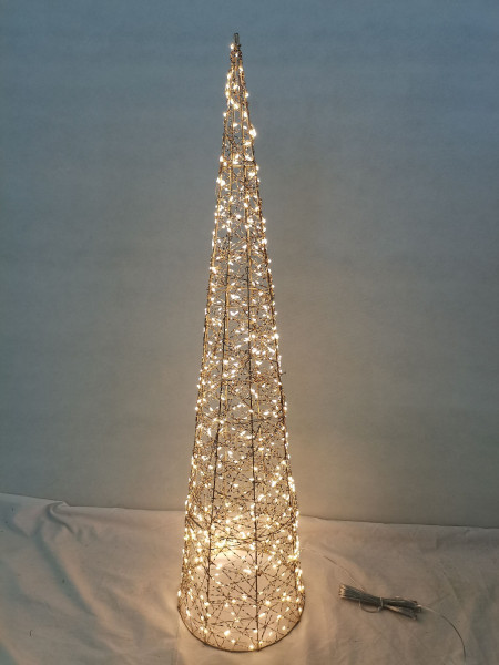 Pyramide LED GOLDEN TWIST in goldfarben aus Metall