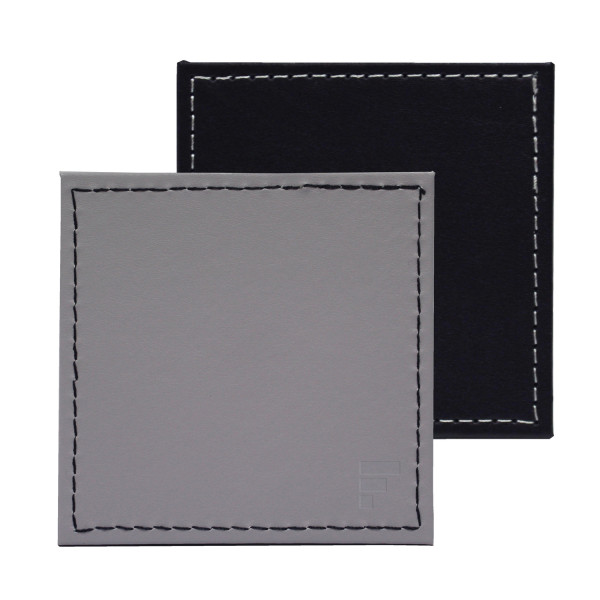 Untersetzer-Set, FREEFORM 4 teilig in grau/schwarz aus Kunstleder