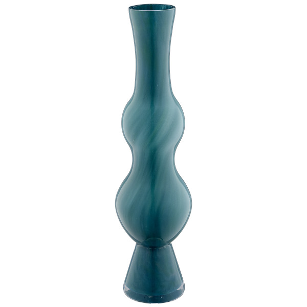 Vase NO. II in blau aus Glas