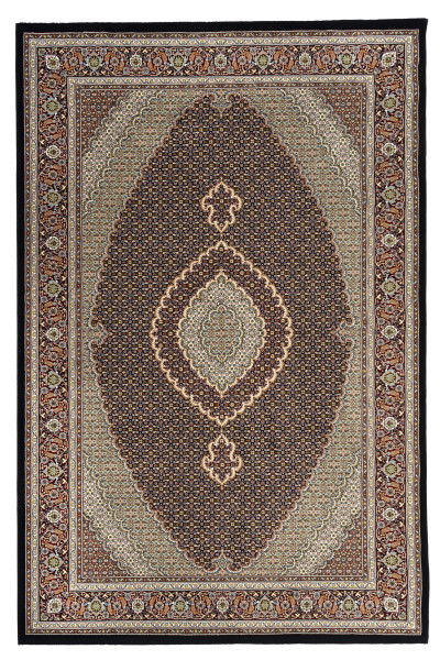Teppich DIAMOND Mahi Täbriz in blau aus Acryl