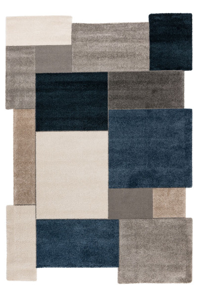 Teppich MY FRISCO in blau aus Mischgewebe