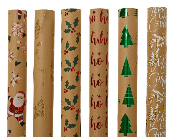 Geschenkpapier KRAFTPAPIER in braun aus Papier