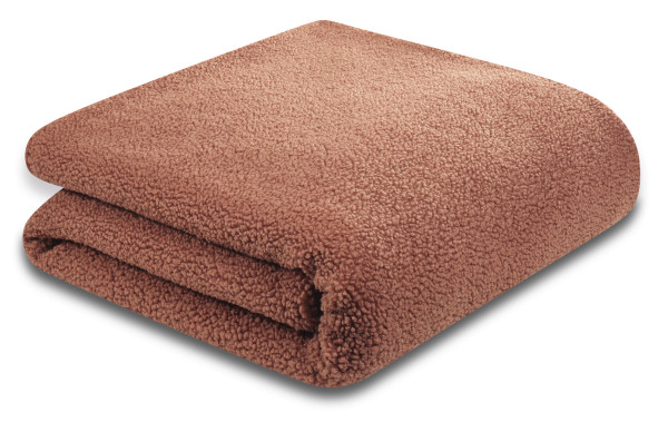 Wohndecke TEDDY DECKE in orange aus Polyester
