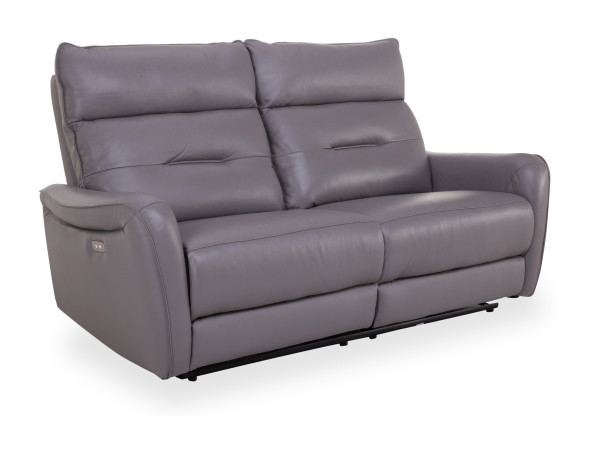 Sofa 3 Sitzer HARPER HAIFA in grau aus Leder/Stoff