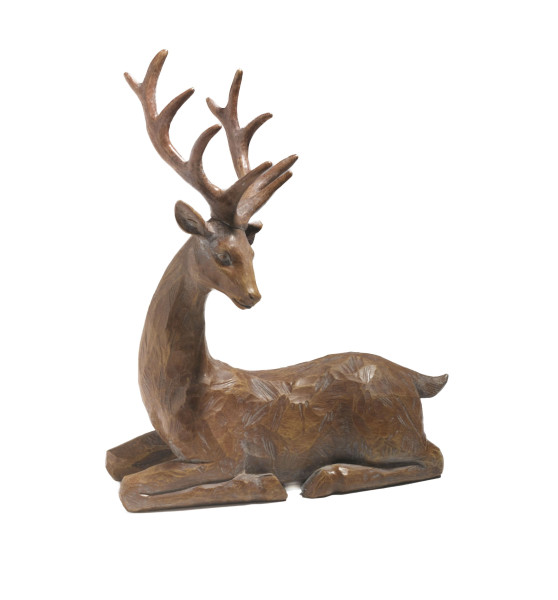 HIRSCH in braun aus Kunststoff