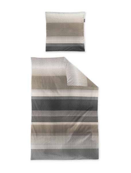 Bettwäsche WAVE Satin in natur aus Baumwolle