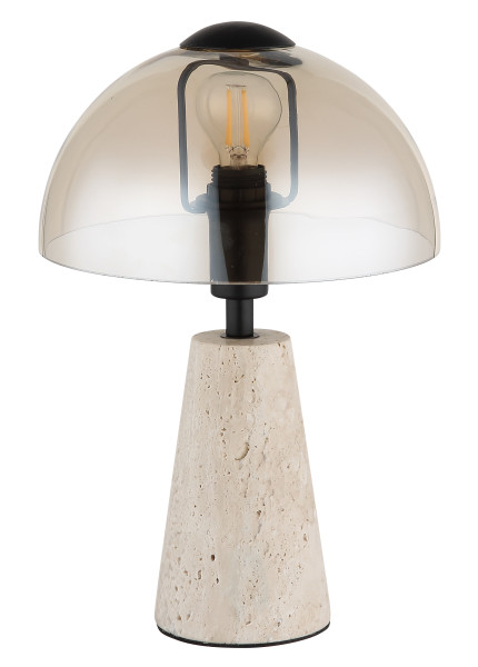 Tischleuchte LARS in grau aus Stein