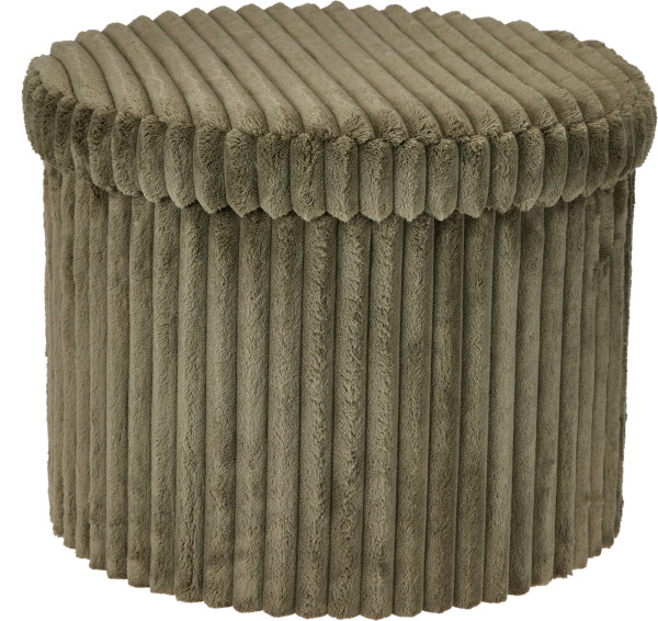 Hocker HAYDEE in grün aus Stoff