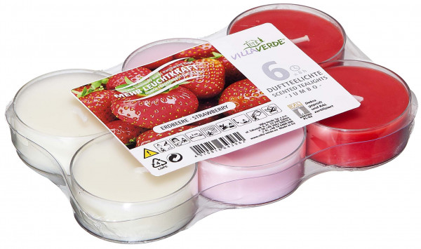 Duftteelichte Jumbo Erdbeere