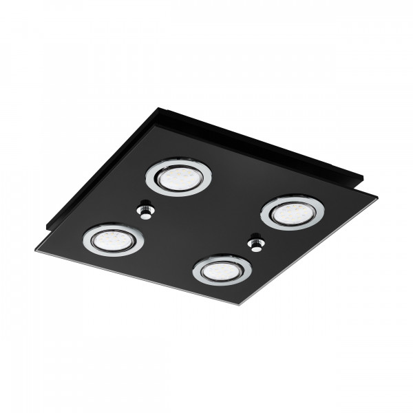 Deckenleuchte GRATTINO in schwarz aus Glas