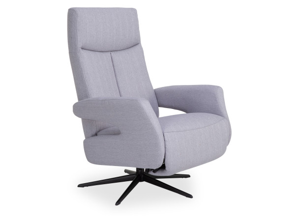 Relaxsessel HARPER KAVALA in Light Grey aus Leder