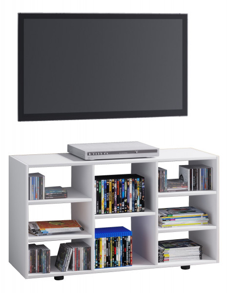 Beistelltisch FETINO in  Weiß aus Folie