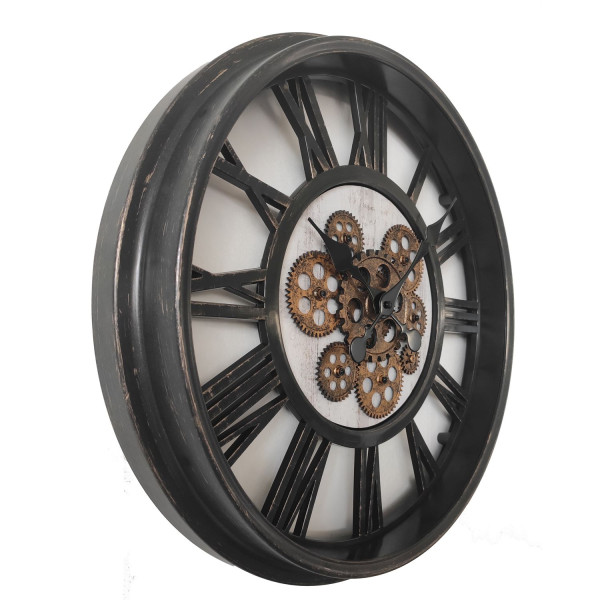Wanduhr in schwarz aus Kunststoff