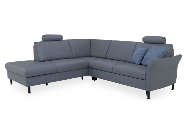 Polsterecke vito SPRING in steel aus Leder