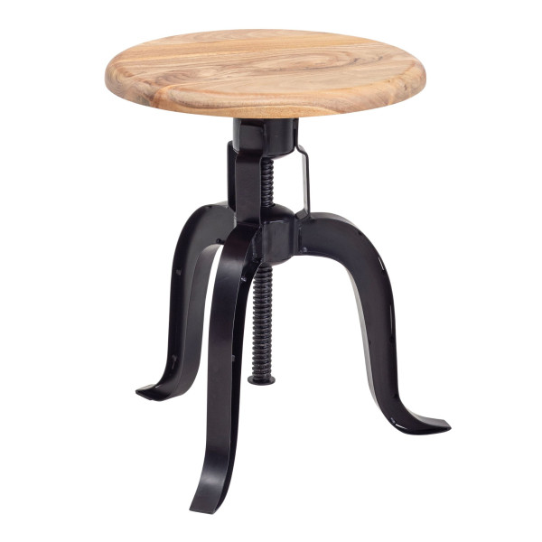 Hocker in schwarz aus Holz