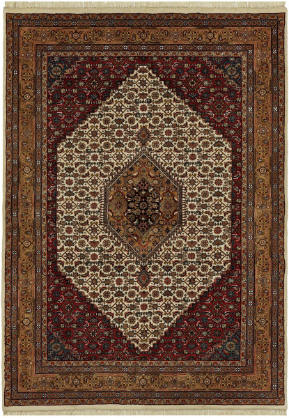 Teppich BENARAS Bidjar beige in beige aus Schurwolle