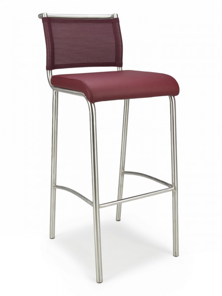 Barhocker MONDO DIVO in rot aus Leder