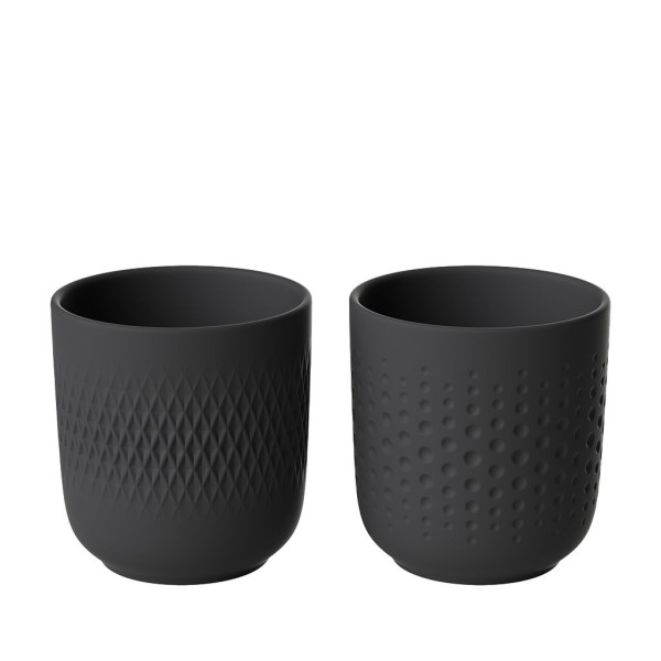 Becher-Set MANUFACTURE in schwarz aus Porzellan