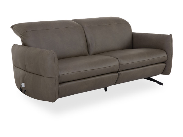 Sofa 2 Sitze MONDO FELINI in OLIVE aus Leder