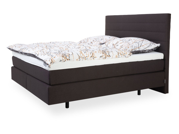 Boxspringbett SCHLARAFFIA LINEA in anthrazit aus Stoff