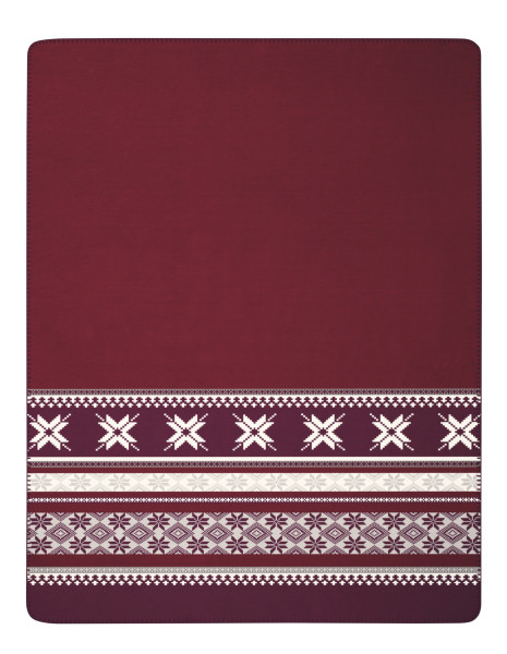 Wohndecke NORDIC KNIT in rot aus Mischgewebe