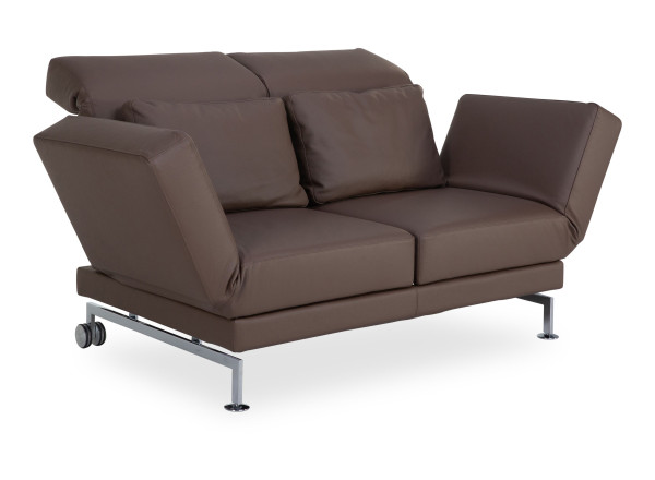 Sofa 2 Sitzer brühl MOULE in braun aus Leder