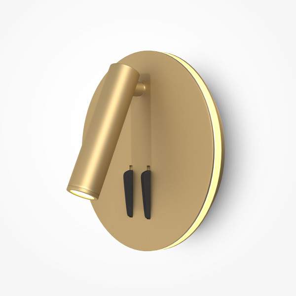 Wandleuchte IOS 176 in goldfarben aus Aluminium