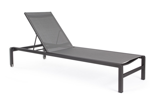 Gartenliege KONNOR in grau aus Aluminium