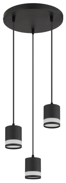 Hängeleuchte LUCERO in schwarz aus Metall