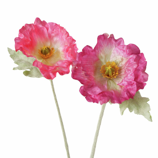 Kunstblume KLATSCHMOHN in rosa aus Materialmix