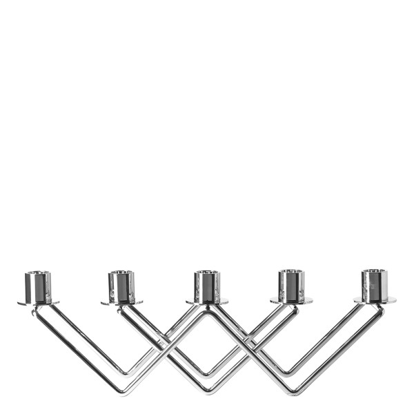Kerzenhalter NUEWA in silberfarben aus Aluminium