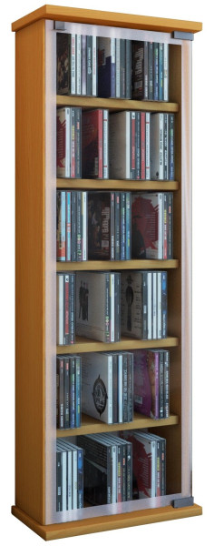 CD/DVD-Turm Classic in buche aus Folie